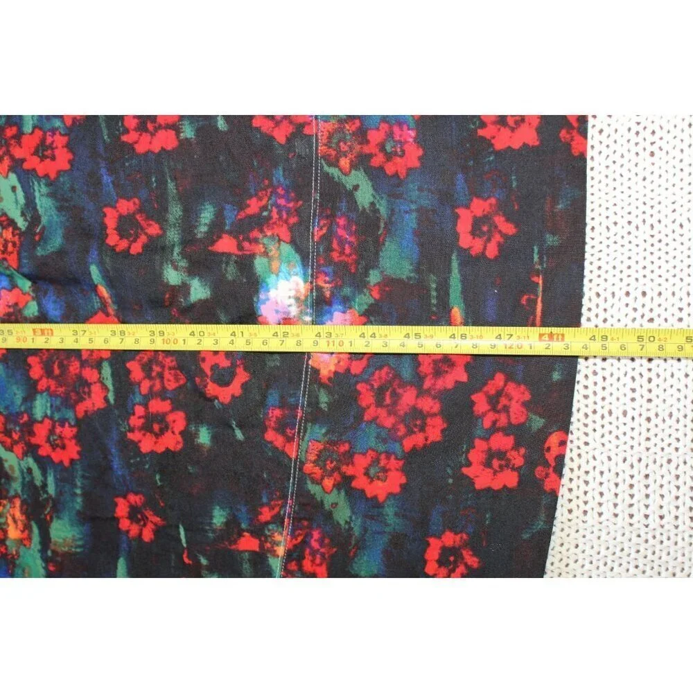 RACHEL COMEY RED FLORAL MAXI DRESS PUFF SLEEVE SIZE 6/M POCKETS PRAIRIE PEASANT